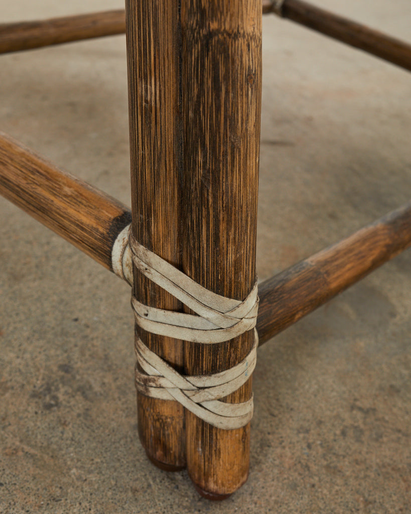 Set of Four McGuire Organic Modern Rattan Cathedral Dining Chairs