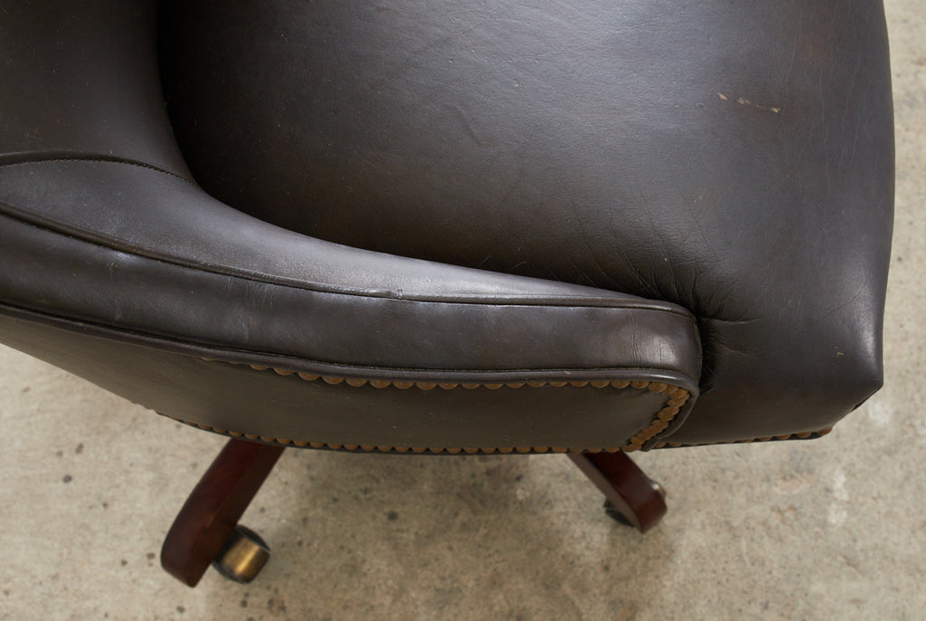 Regency Style Leather Executive Office Chair by Century