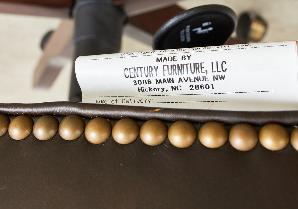 Regency Style Leather Executive Office Chair by Century