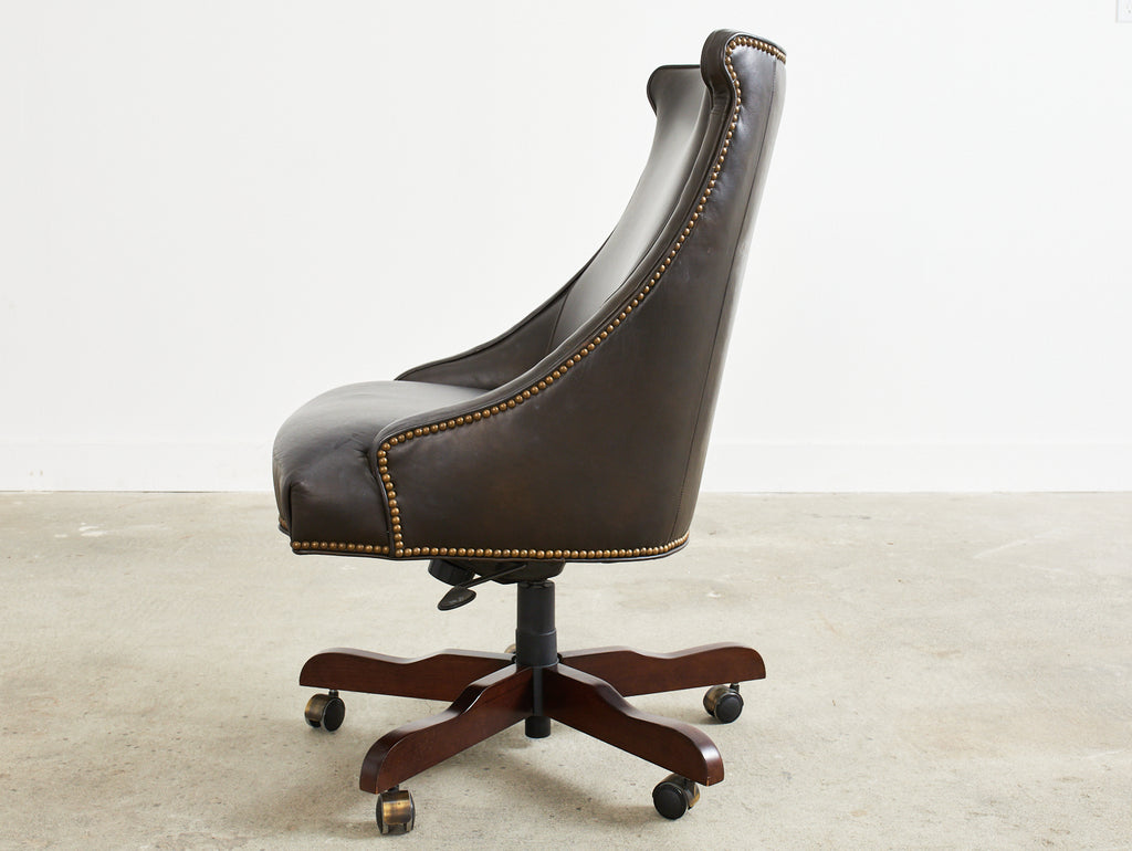 Regency Style Leather Executive Office Chair by Century