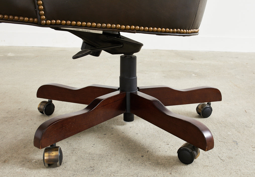 Regency Style Leather Executive Office Chair by Century