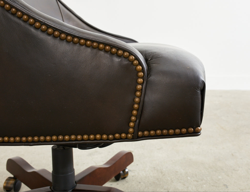 Regency Style Leather Executive Office Chair by Century