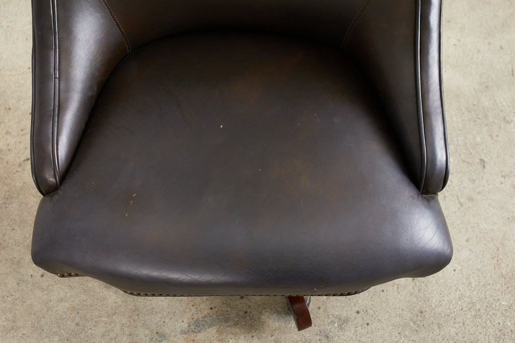 Regency Style Leather Executive Office Chair by Century