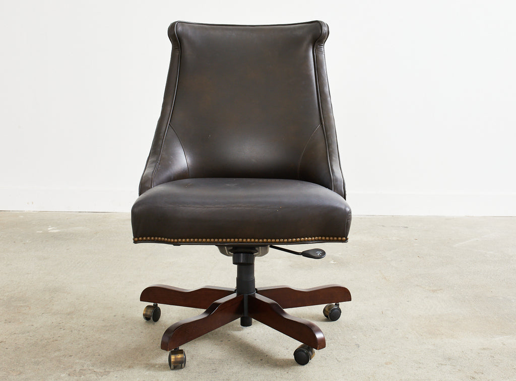 Regency Style Leather Executive Office Chair by Century