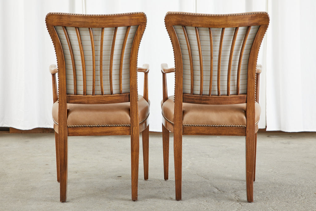 Set of Four French Art Deco Armchairs after Jules Leleu
