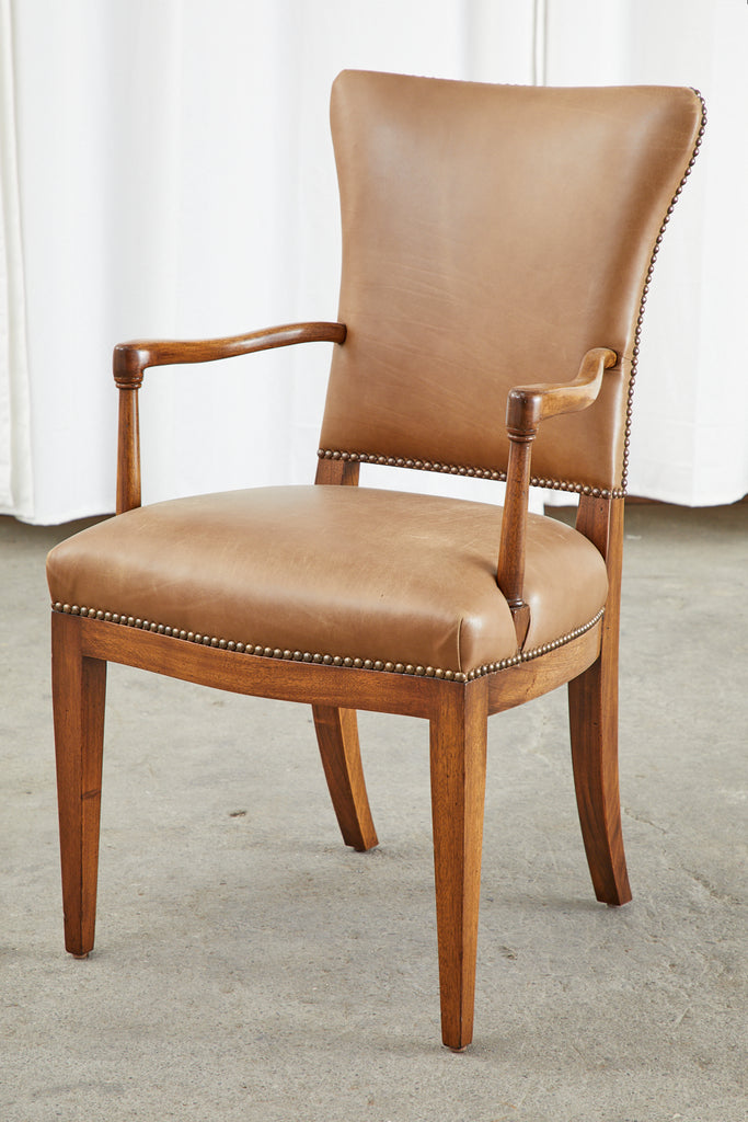 Set of Four French Art Deco Armchairs after Jules Leleu