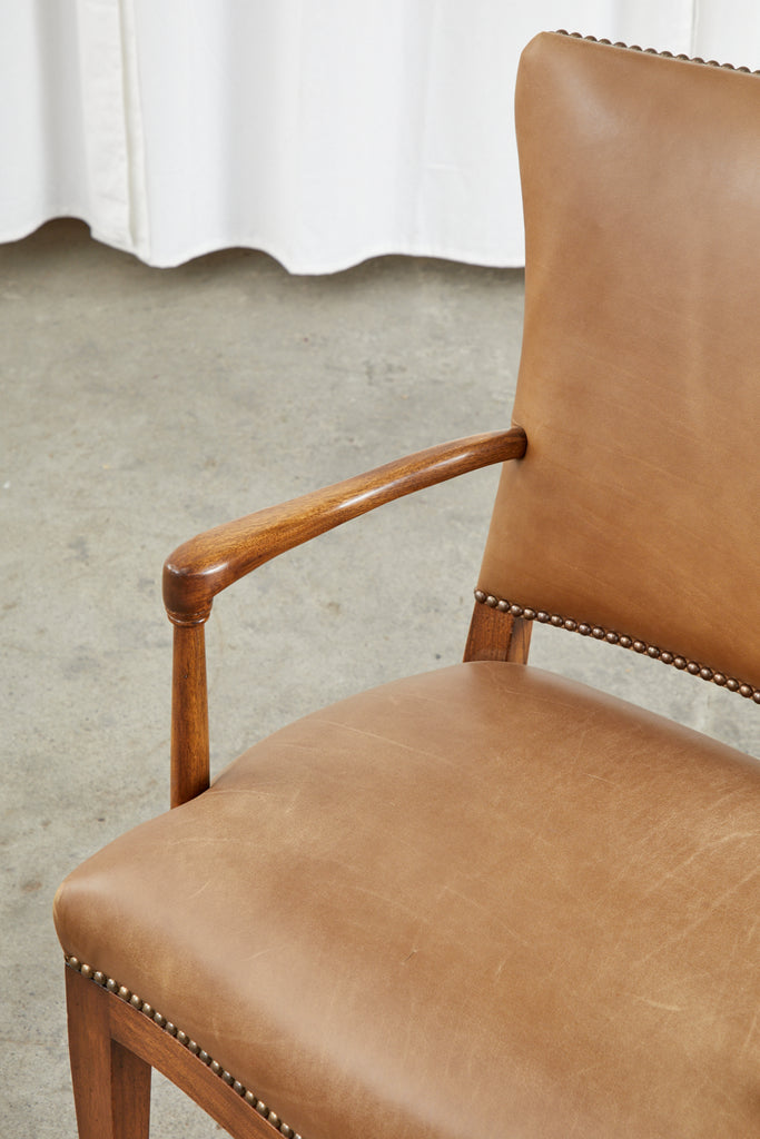 Set of Four French Art Deco Armchairs after Jules Leleu