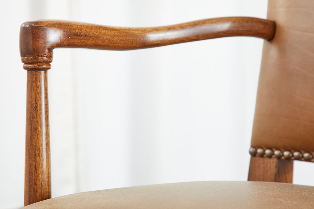 Set of Four French Art Deco Armchairs after Jules Leleu