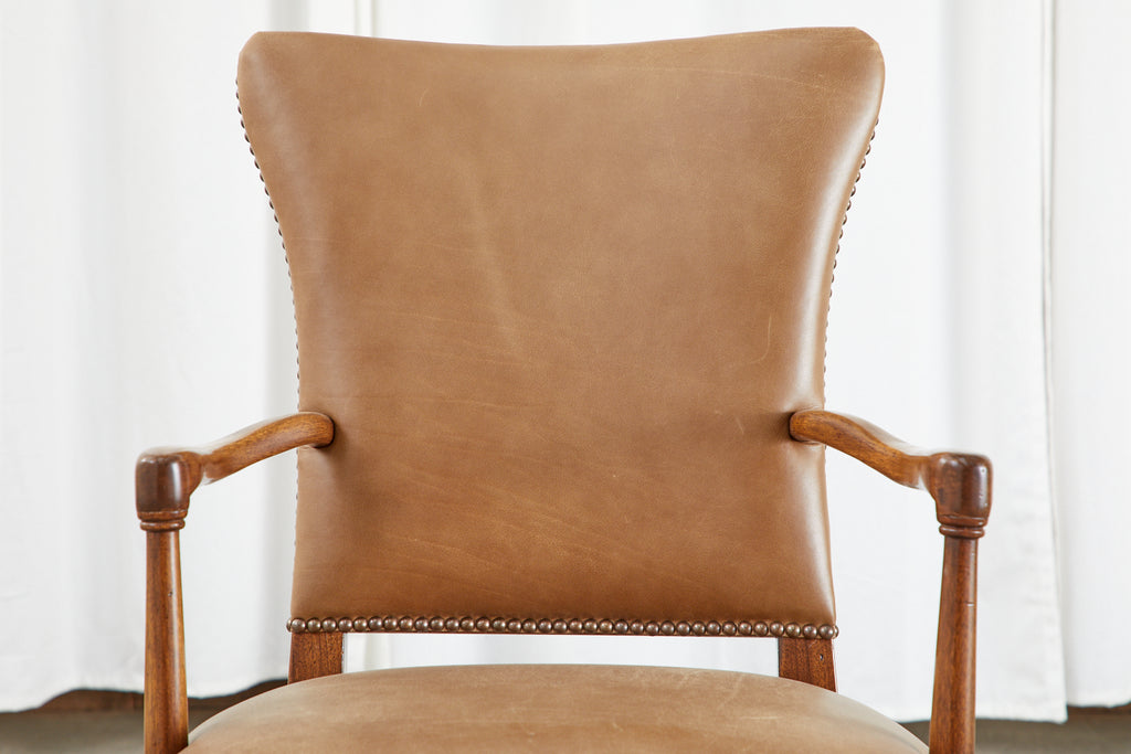 Set of Four French Art Deco Armchairs after Jules Leleu