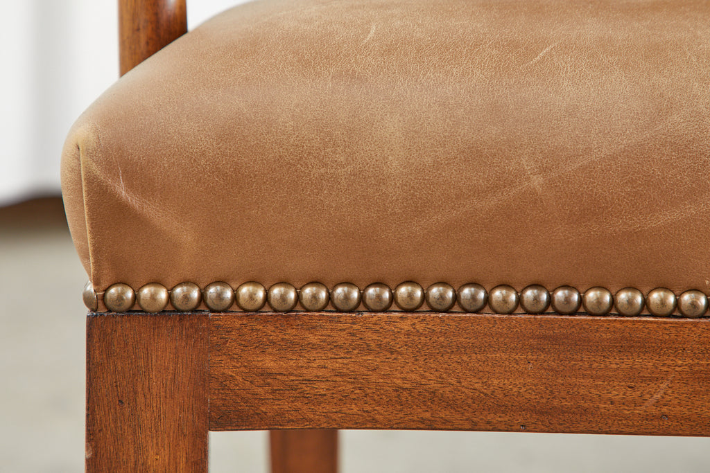 Set of Four French Art Deco Armchairs after Jules Leleu