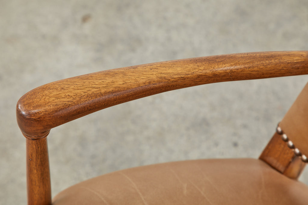 Set of Four French Art Deco Armchairs after Jules Leleu