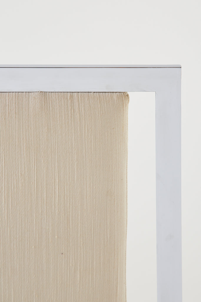 Set of Six Pierre Cardin Flat Bar Chrome Dining Chairs