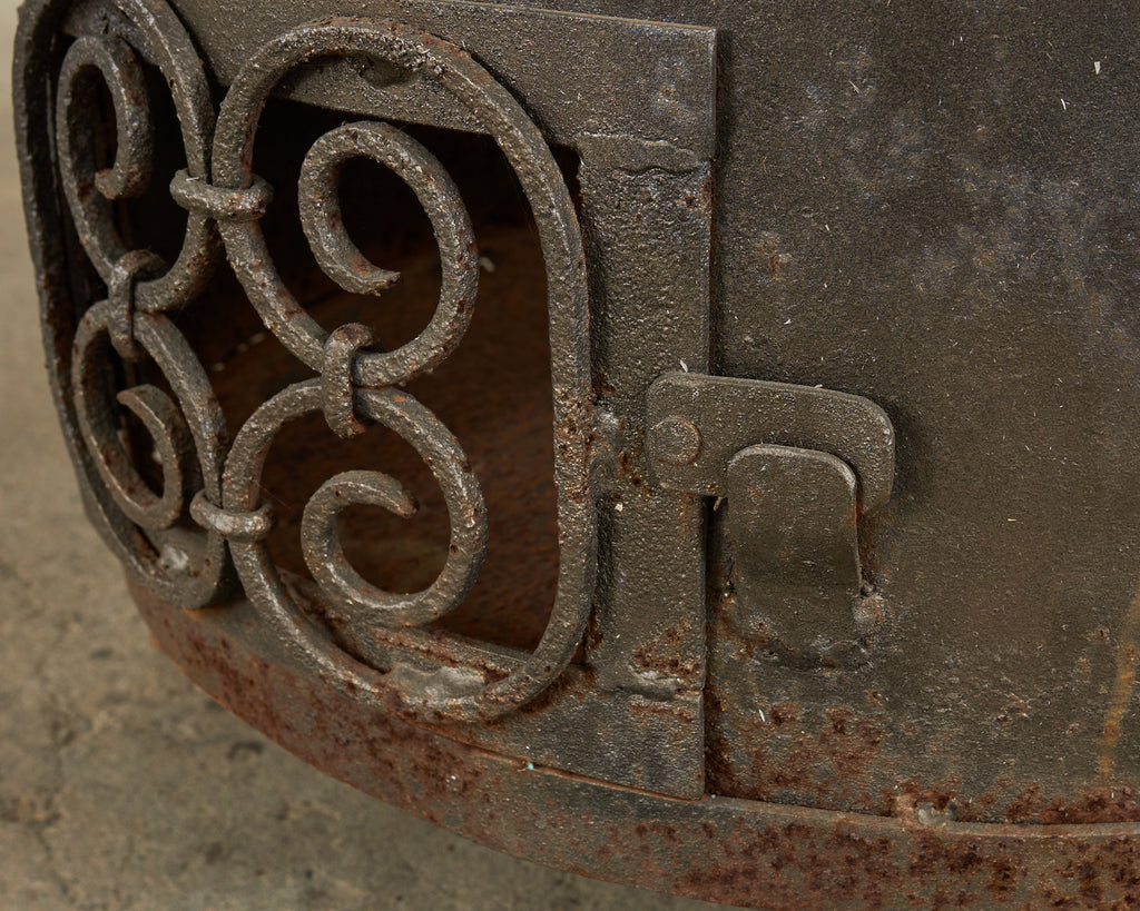 Baroque Style Wrought Iron Brazier Fire Pit or Chiminea