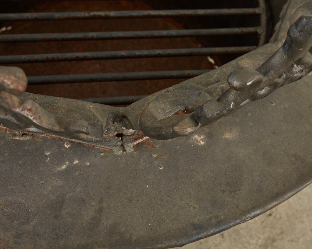 Baroque Style Wrought Iron Brazier Fire Pit or Chiminea