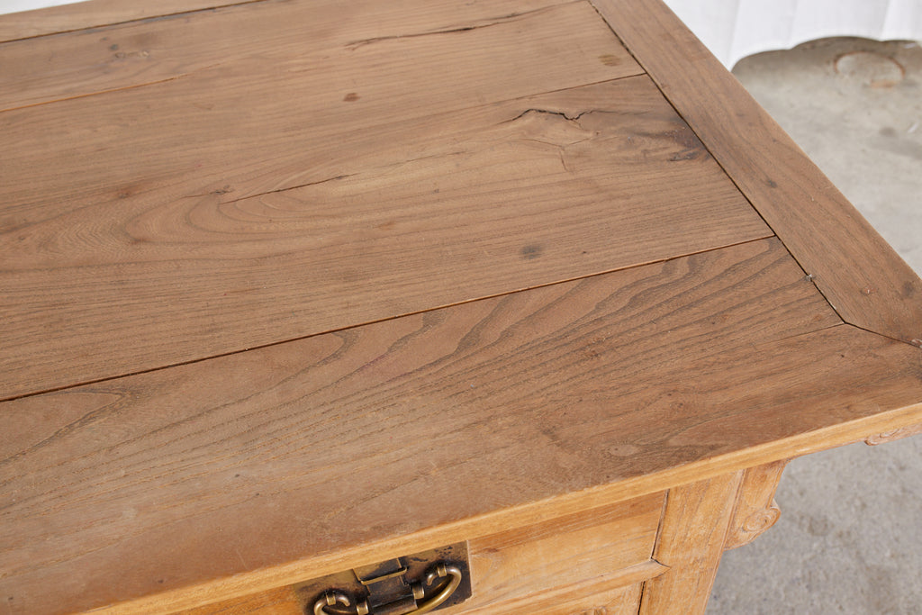 Chinese Qing Style Elm Writing Table Desk