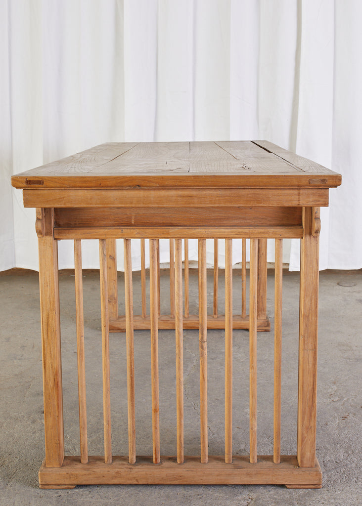 Chinese Qing Style Elm Writing Table Desk