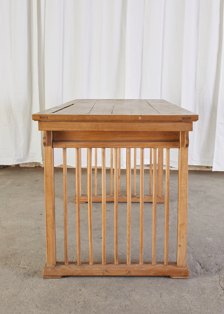 Chinese Qing Style Elm Writing Table Desk