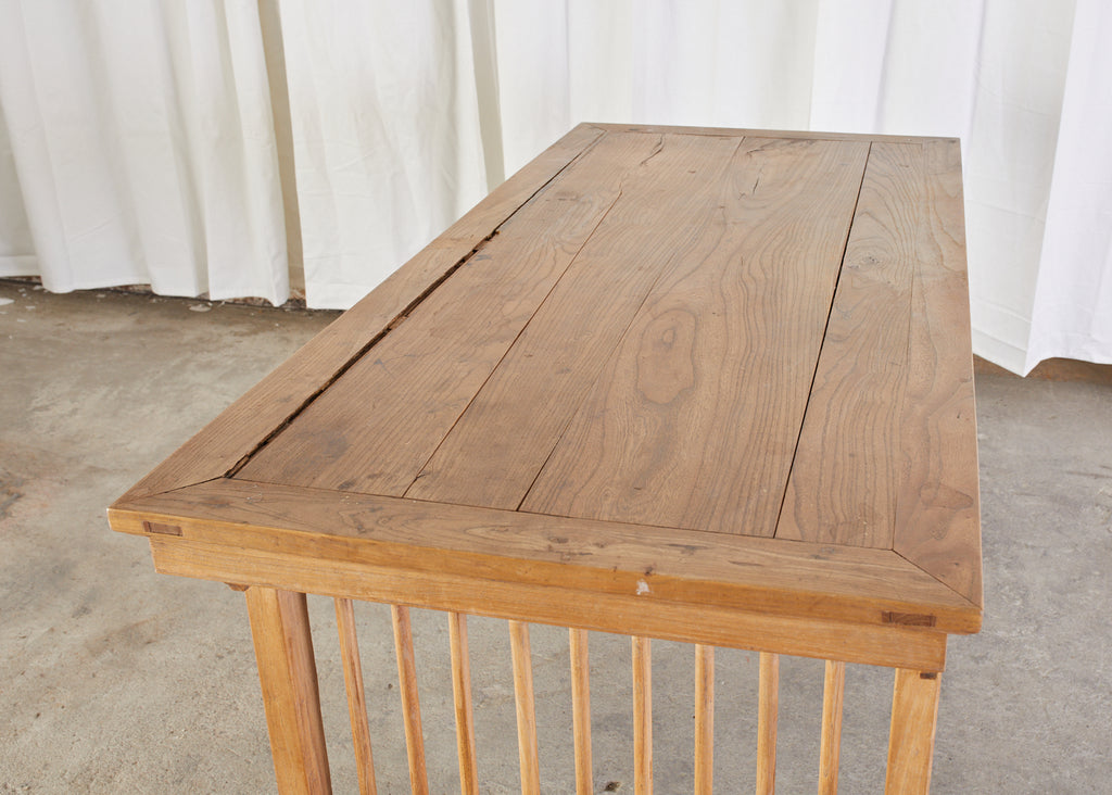 Chinese Qing Style Elm Writing Table Desk