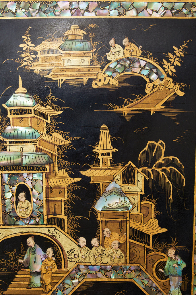 19th Century English Chinoiserie Ladies Secretaire Writing Table