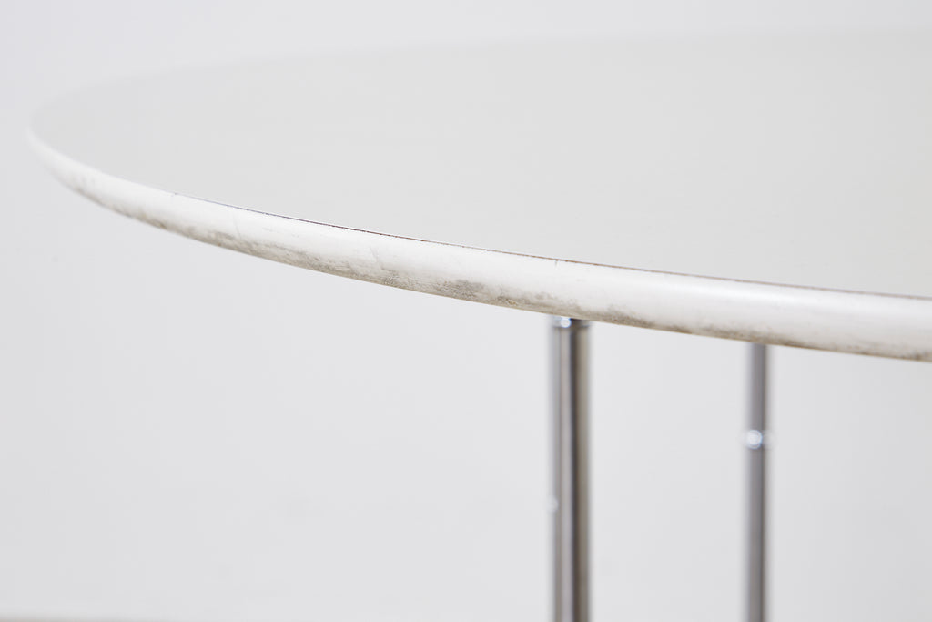 Midcentury Faux Bamboo Chrome and Formica Dining Table