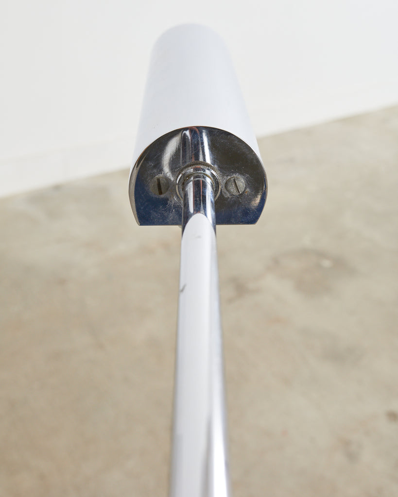 Pair of Mid-Century Modernist Chrome Gooseneck Floor Lamps