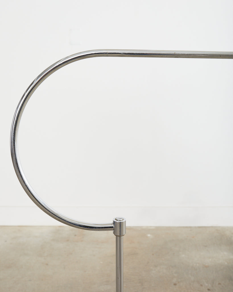 Pair of Mid-Century Modernist Chrome Gooseneck Floor Lamps