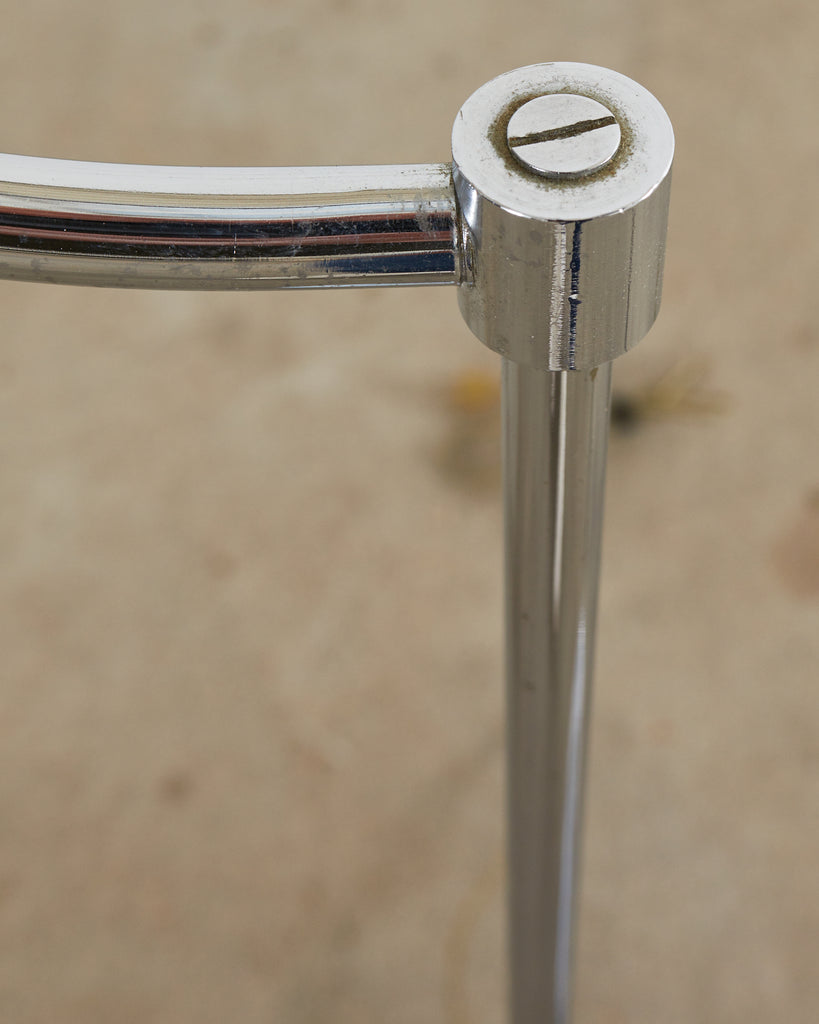 Pair of Mid-Century Modernist Chrome Gooseneck Floor Lamps