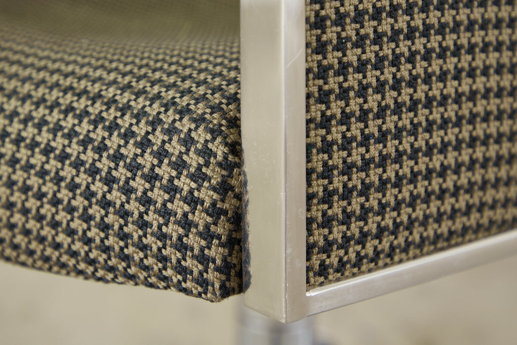 Set of Eight Bert England Midcentury Swivel Steel Armchairs