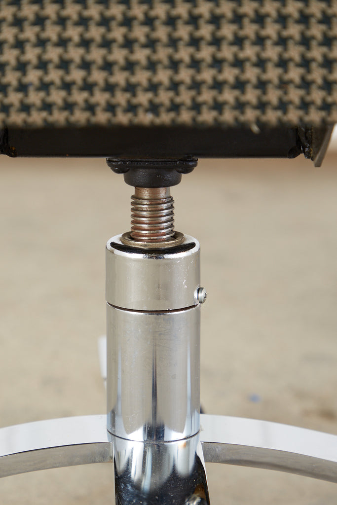 Set of Eight Bert England Midcentury Swivel Steel Armchairs