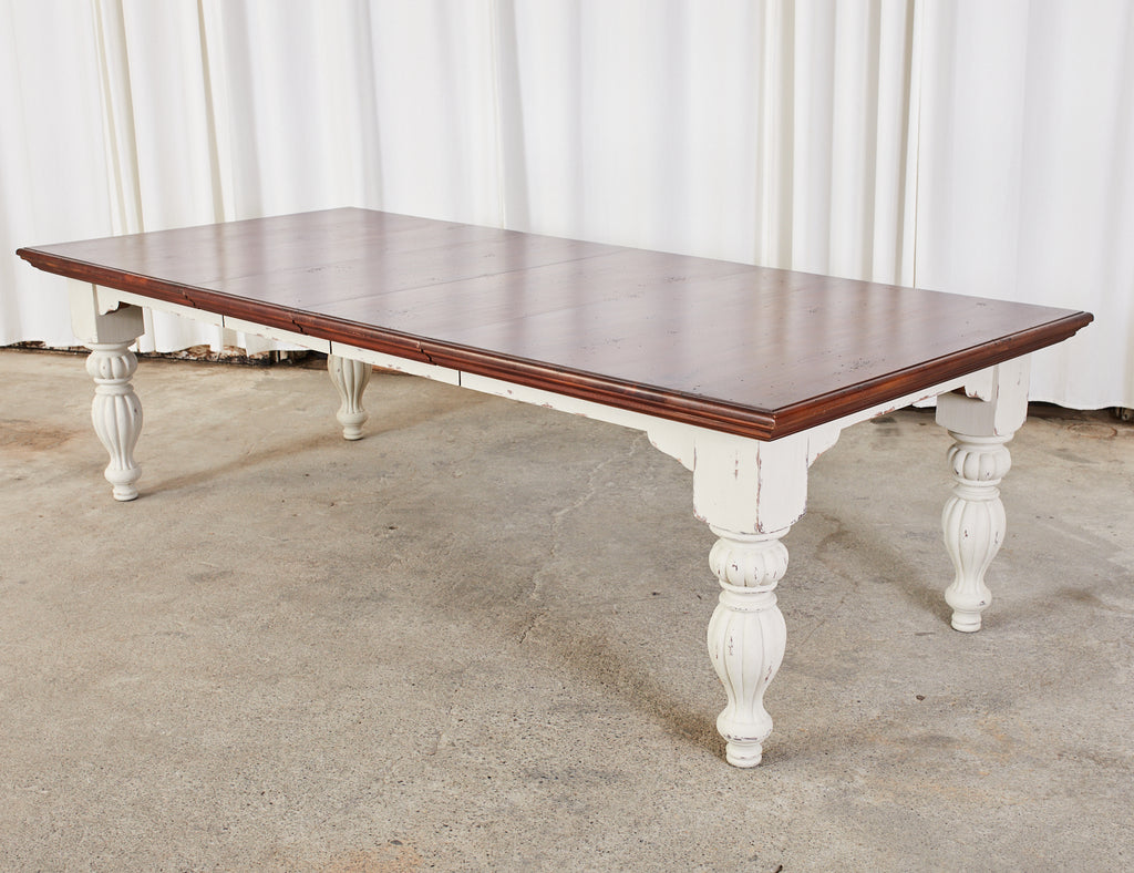 English Victorian Style Farmhouse Harvest Dining Table