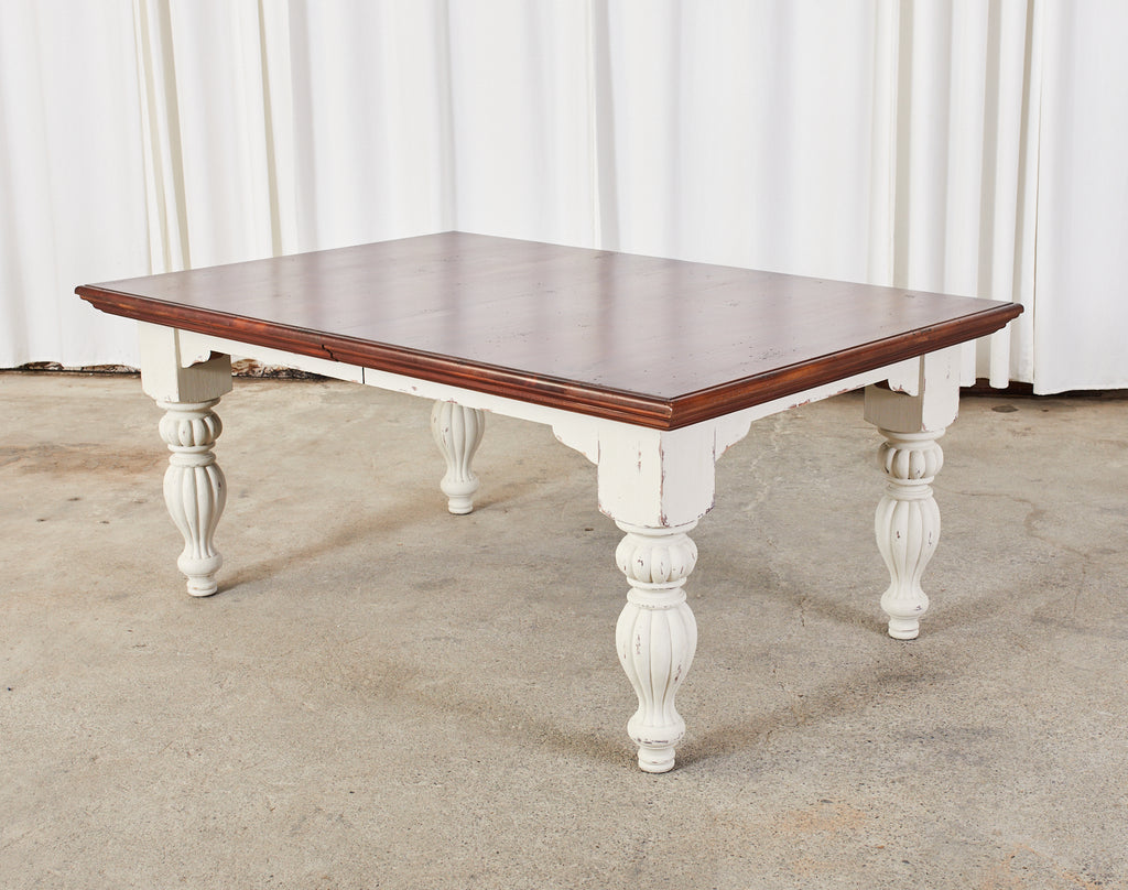English Victorian Style Farmhouse Harvest Dining Table