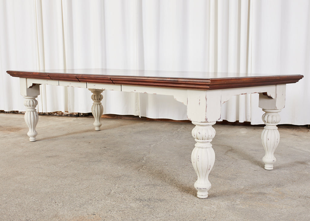 English Victorian Style Farmhouse Harvest Dining Table