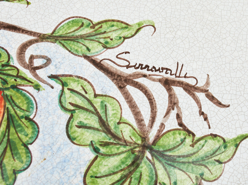 Italian Amalfi Style Glazed Stone and Iron Painted Garden Table