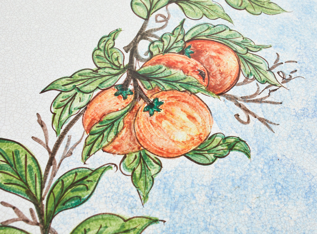 Italian Amalfi Style Glazed Stone and Iron Painted Garden Table