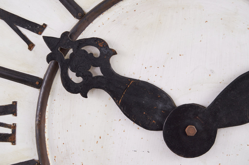 Decorative French Painted Tole and Iron Clock Face
