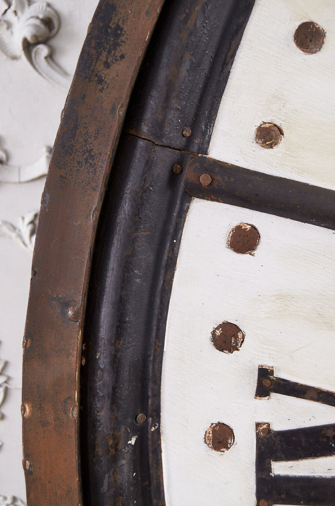 Decorative French Painted Tole and Iron Clock Face