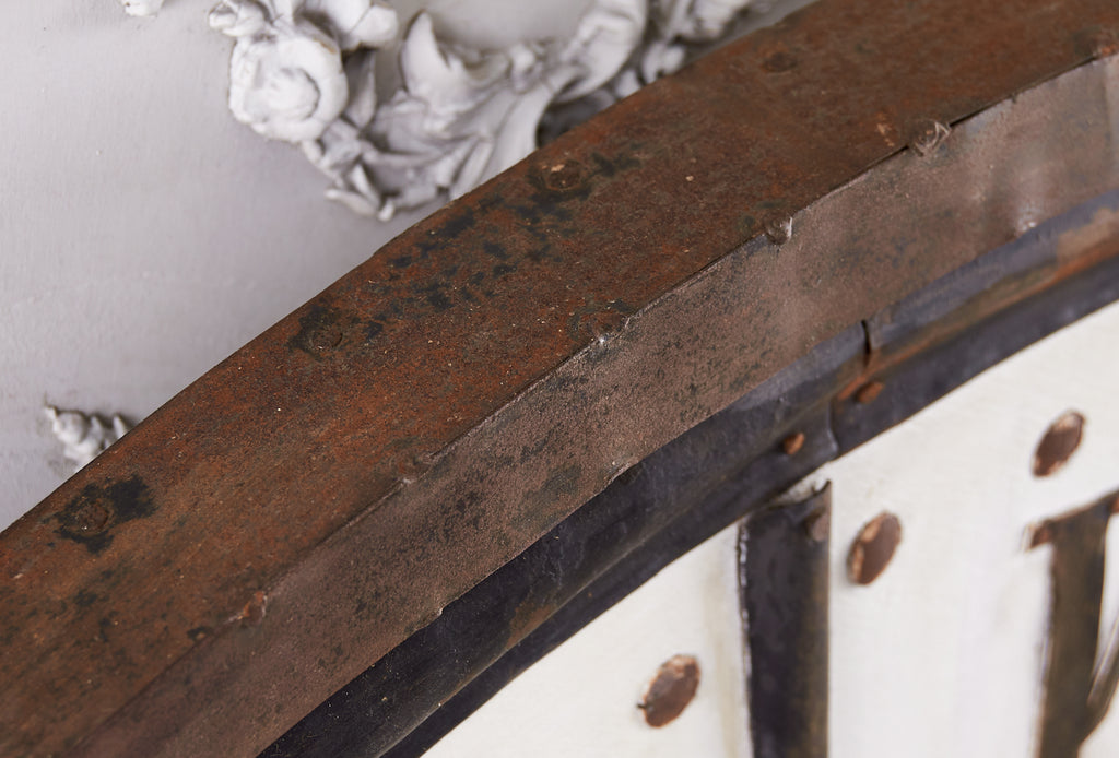 Decorative French Painted Tole and Iron Clock Face