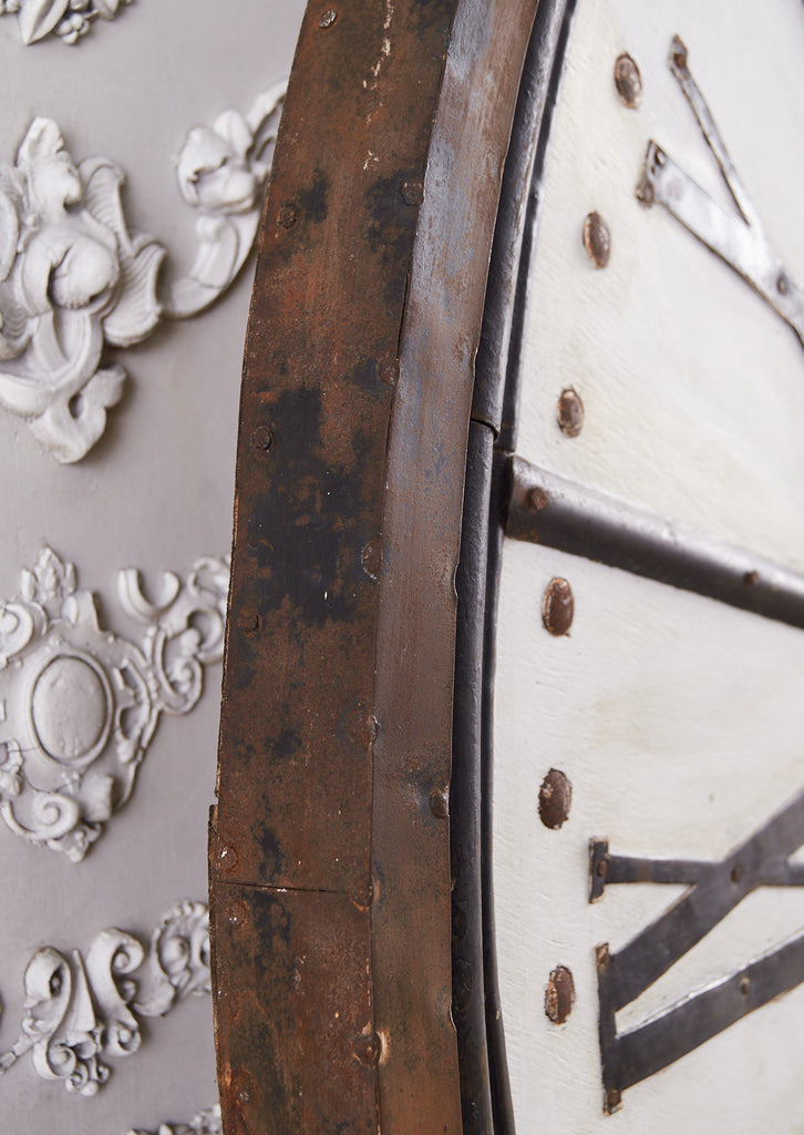 Decorative French Painted Tole and Iron Clock Face