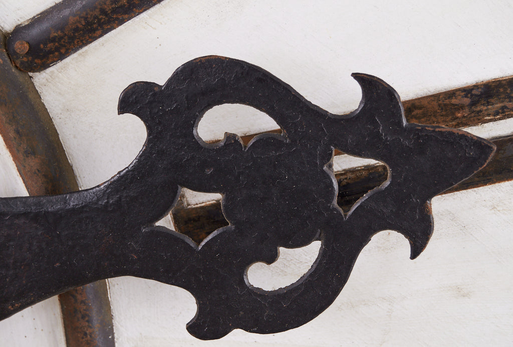 Decorative French Painted Tole and Iron Clock Face