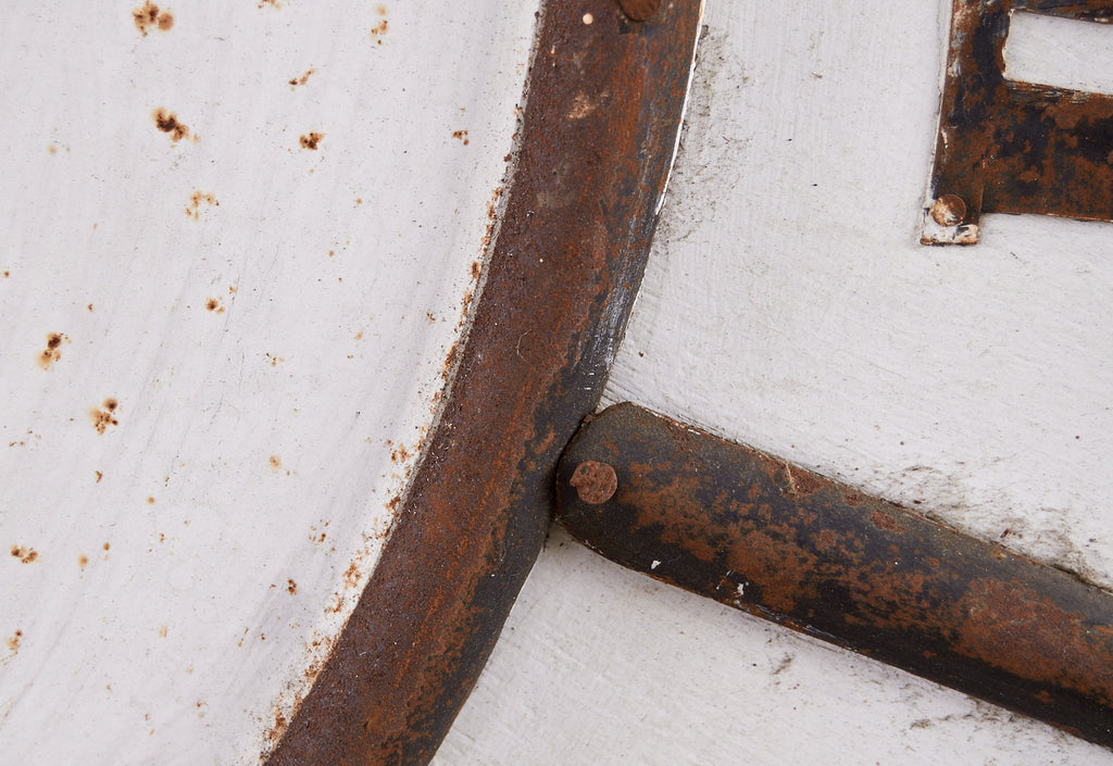 Decorative French Painted Tole and Iron Clock Face