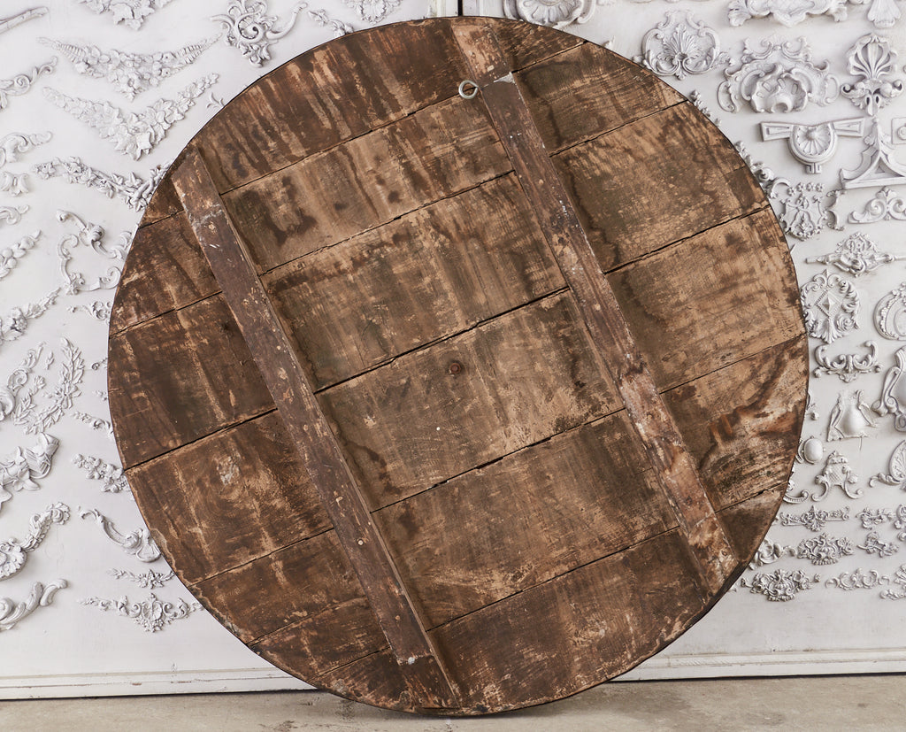 Decorative French Painted Tole and Iron Clock Face