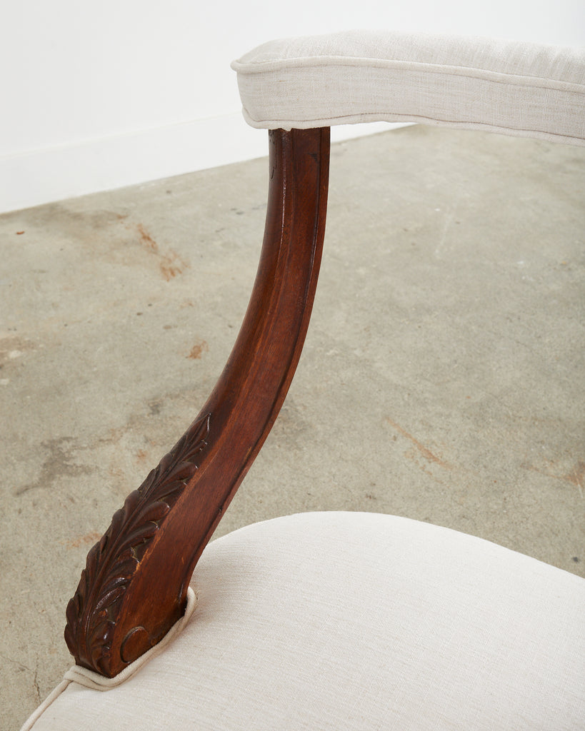 Pair of English Regency Period Mahogany Cock Fighting Chairs