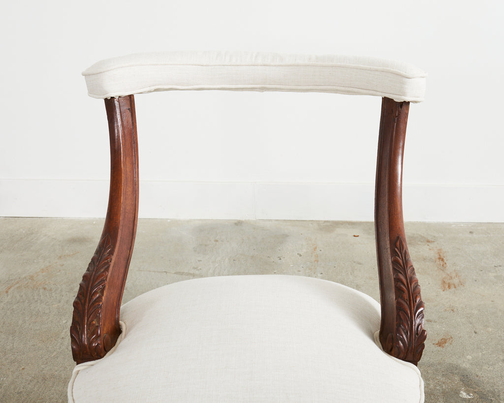 Pair of English Regency Period Mahogany Cock Fighting Chairs