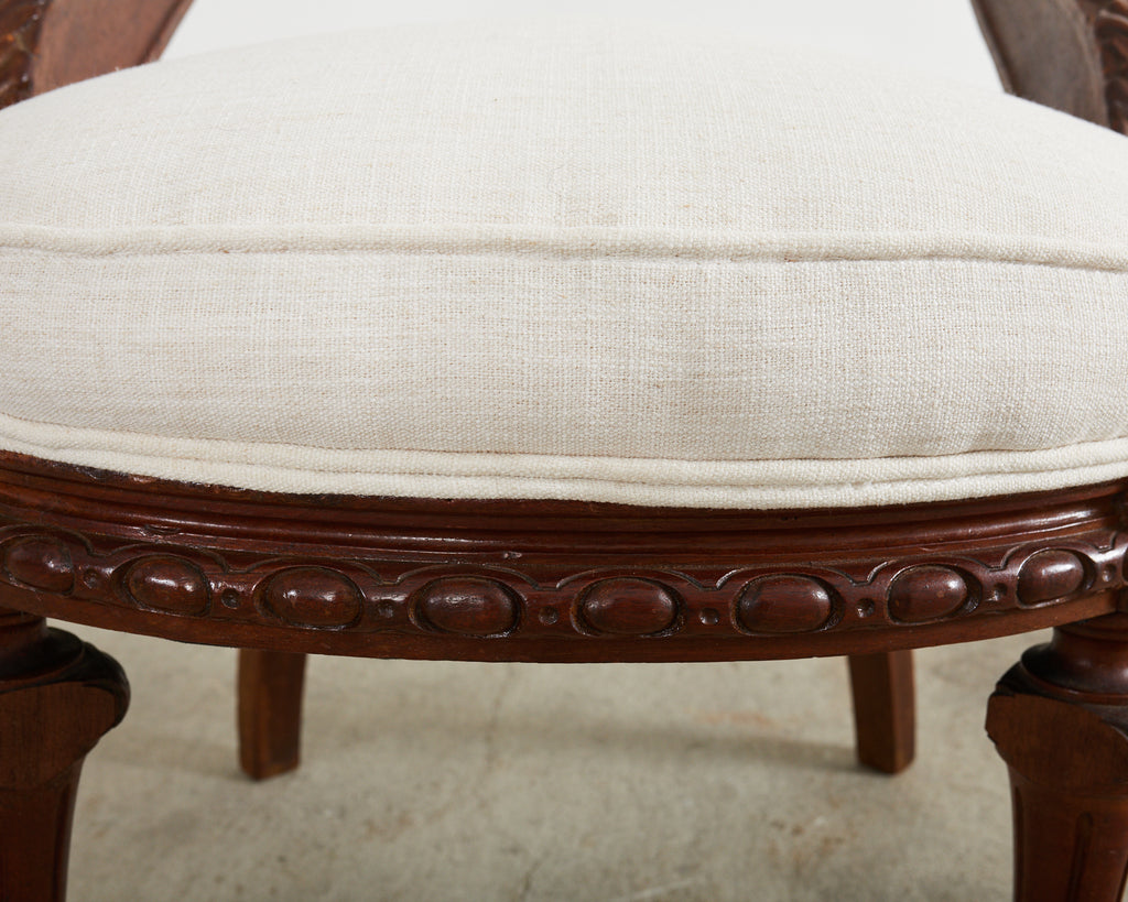Pair of English Regency Period Mahogany Cock Fighting Chairs