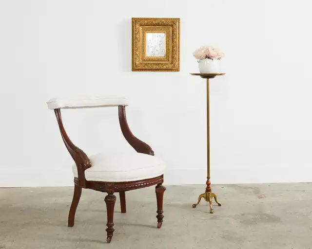 Pair of English Regency Period Mahogany Cock Fighting Chairs