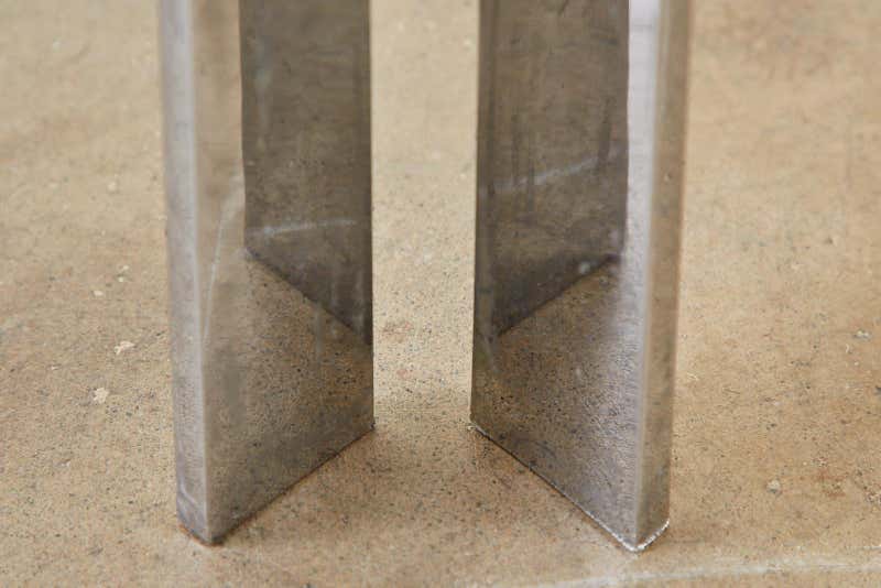 Milo Baughman Style Chrome and Glass Square Cocktail Table