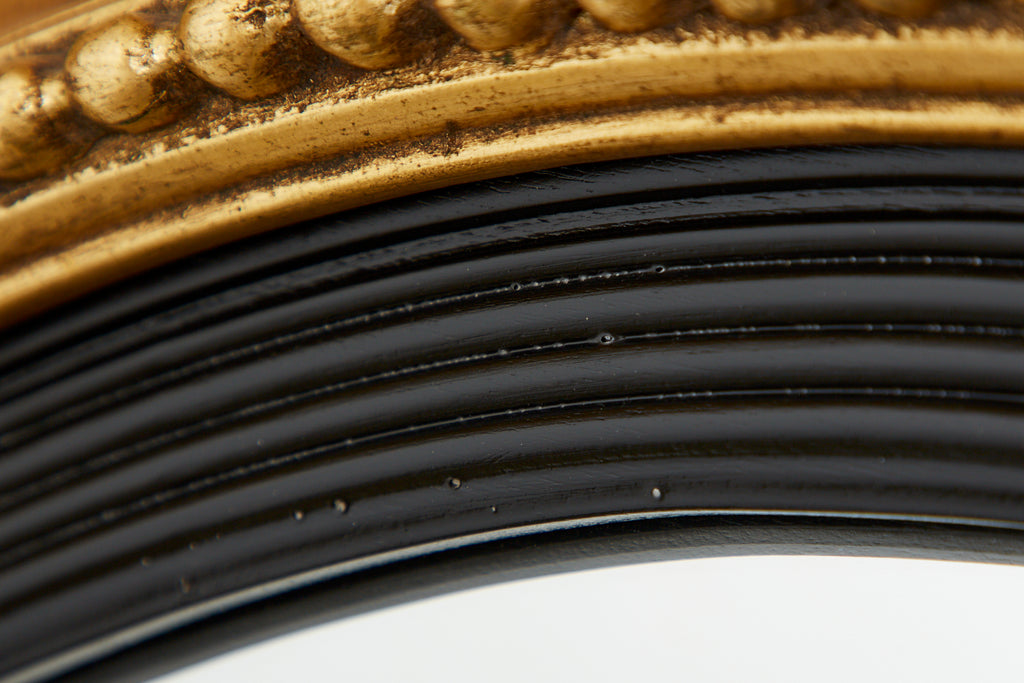 English Regency Style Giltwood Convex Girandole Mirror