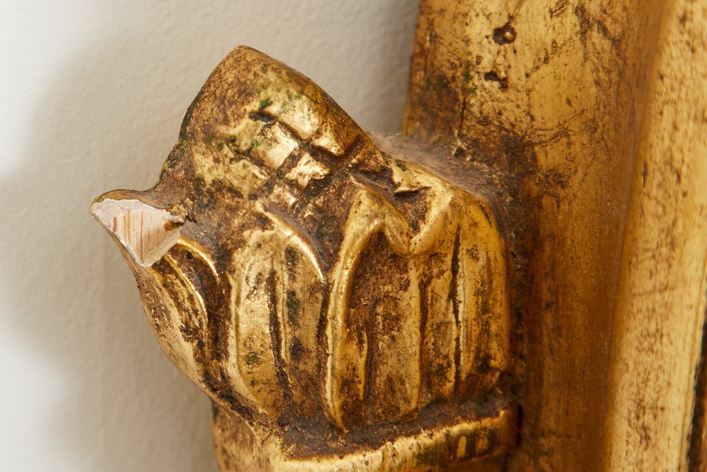 English Regency Style Giltwood Convex Girandole Mirror