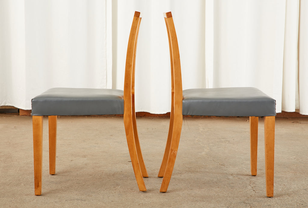 Set of Six Eliel Saarinen Birch Dining Chairs