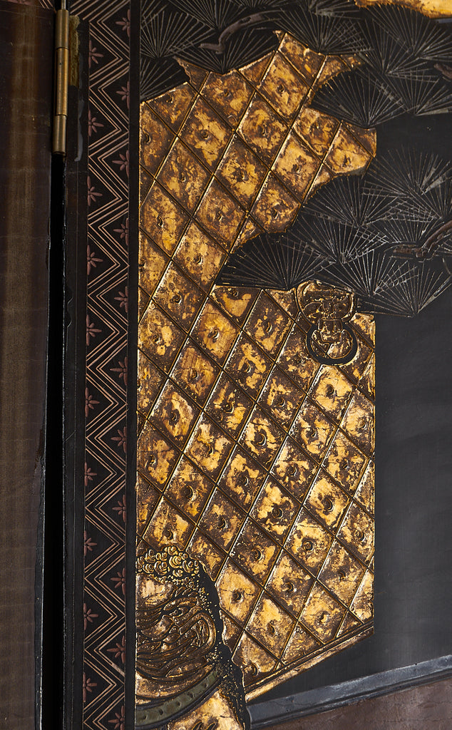 Chinese Export Eight Panel Coromandel Screen Six Beauties